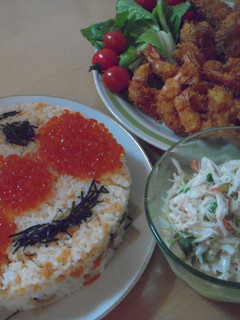 誕生日に! アンパンマンのお寿司ケーキ-レシピのメイン写真