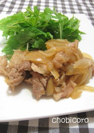 玉ねぎ入り　豚肉のオイスター生姜焼き-レシピのメイン写真