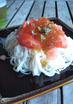 ☆キラキラ☆ポン酢ジュレ・トマトそうめん-レシピのメイン写真