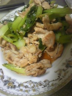 青梗菜と豚肉炒め-レシピのメイン写真