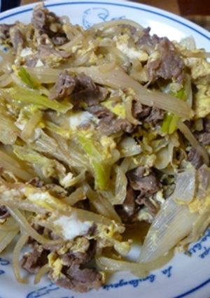 牛肉とモヤシのすき煮-レシピのメイン写真