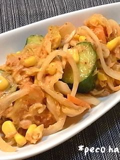 ☆夏野菜のキムチツナマヨ和え☆-レシピのメイン写真