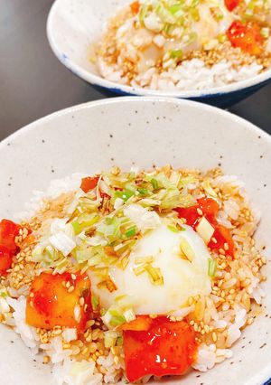 カンタン韓国風温玉丼-レシピのメイン写真