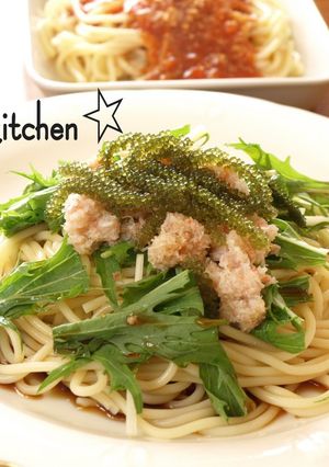 ぷちぷち♪海ぶどうパスタ～-レシピのメイン写真