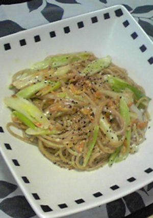 長ネギと桜えびのわさマヨパスタ-レシピのメイン写真