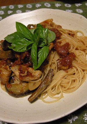 豚肉とナスのトマトソースパスタ【辛】-レシピのメイン写真