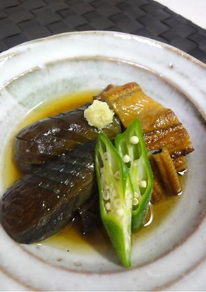 茄子と焼き穴子の煮物-レシピのメイン写真