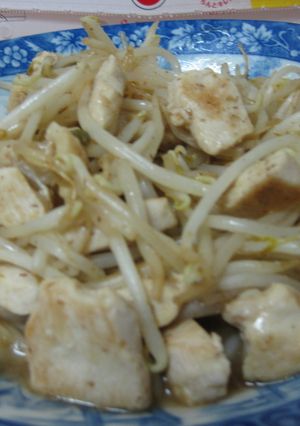 梅と相性ばっちり!ヘルシー鶏肉もやし炒め-レシピのメイン写真