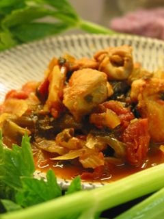 セロリが主役、鶏のトマト煮-レシピのメイン写真