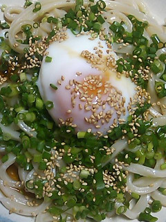 簡単温たまとネギのぶっかけうどん-レシピのメイン写真