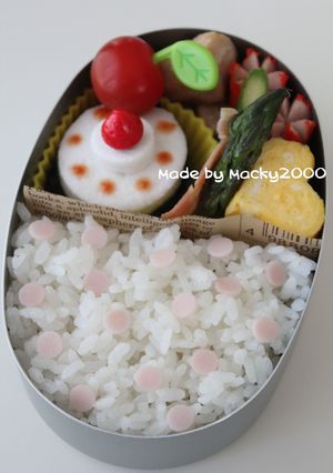かわいい♪水玉ごはんのお弁当♪-レシピのメイン写真