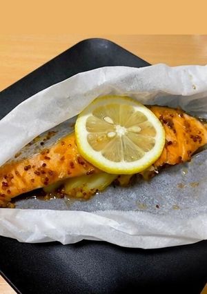【減塩】鮭のハニーマスタード包み焼き-レシピのメイン写真
