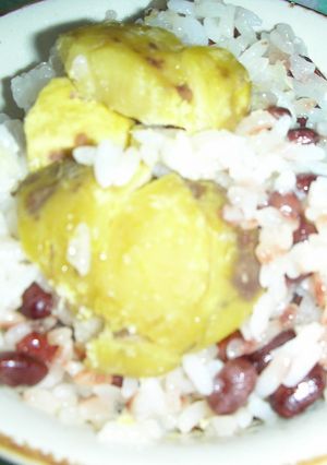炊飯器でおこわ（小豆と栗）-レシピのメイン写真