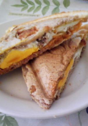 月見風ホットサンド-レシピのメイン写真