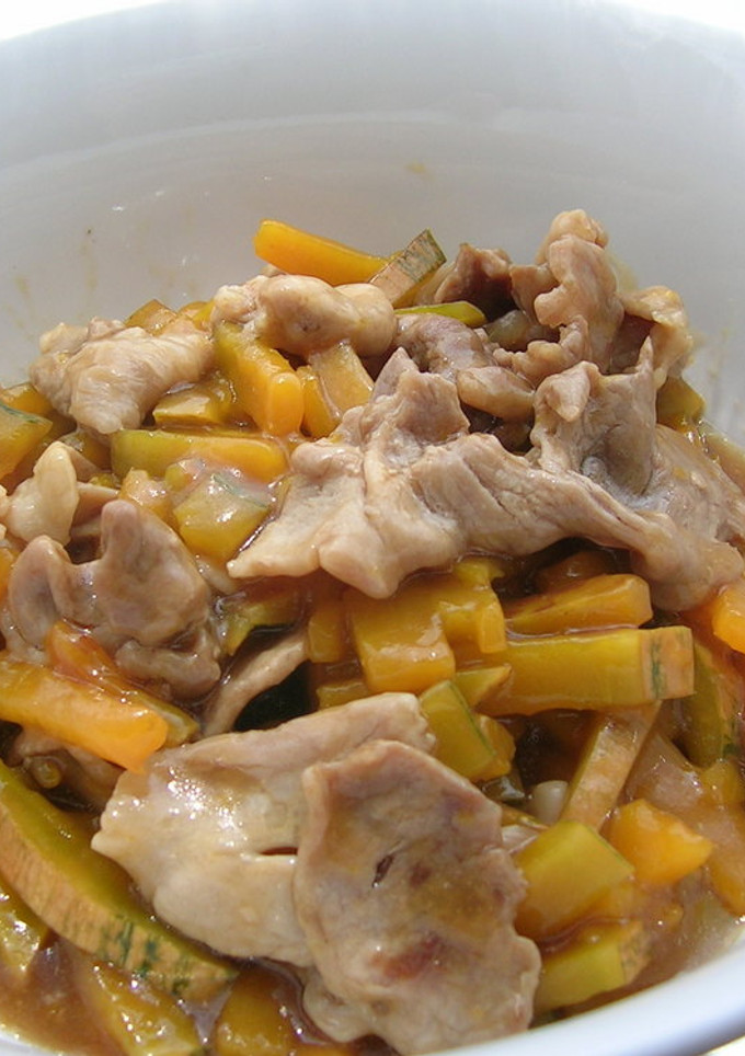 簡単☆かぼちゃと豚肉の甘辛炒め煮-レシピのメイン写真