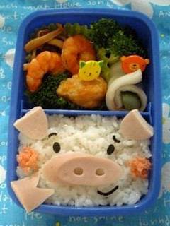 ブタさん弁当-レシピのメイン写真