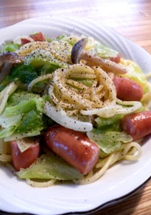 キャベツときのこの簡単パスタ-レシピのメイン写真
