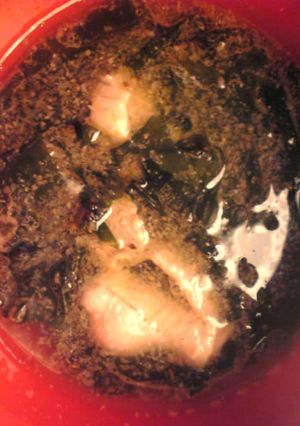 鶏ハムのゆで汁と鶏ハムの胡麻わかめスープ-レシピのメイン写真