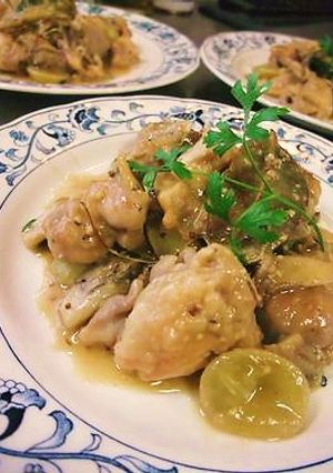 鶏肉と白ぶどうのワイン煮-レシピのメイン写真
