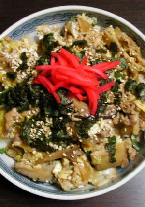 キノコたっぷり他人丼☆inピーマン-レシピのメイン写真