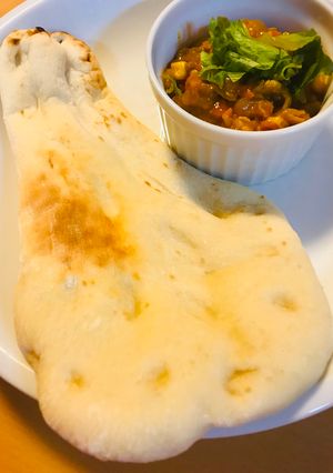 冷凍ナン＆カレーのかんたんプレート-レシピのメイン写真