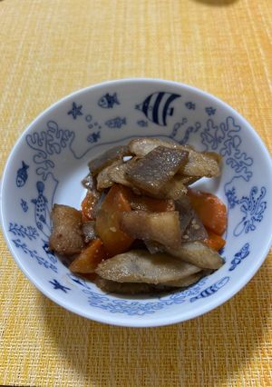 豚トロ使ったきんぴらごぼう-レシピのメイン写真