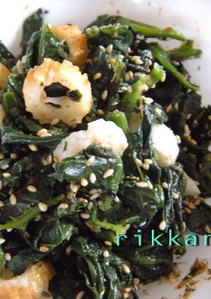 混ぜるだけほうれん草ふりかけで胡麻和え風-レシピのメイン写真