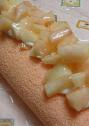 ❤桃❤のロールケーキ-レシピのメイン写真