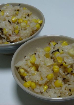 炊飯器で！塩コーン布ご飯-レシピのメイン写真
