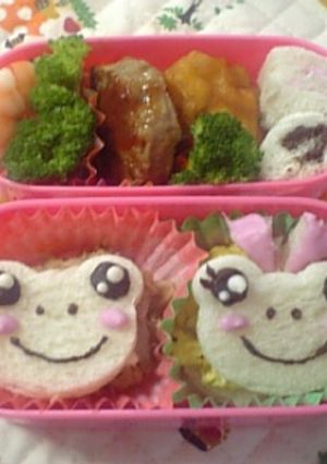 カエルさんのお弁当（サンドイッチ）-レシピのメイン写真