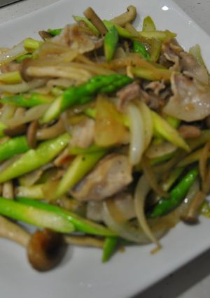 アスパラと豚肉の炒め物-レシピのメイン写真