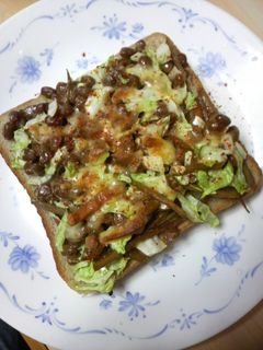 納豆きんぴらごぼうトースト★-レシピのメイン写真
