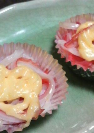 お弁当に♪裂いてかにかま★マヨネーズ焼き-レシピのメイン写真