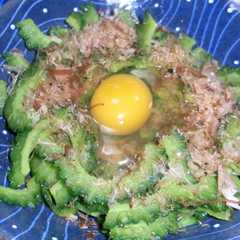 รูปของ ゴーヤのシンプル炒め☆とろ~り生玉子のせ