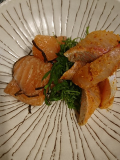 サーモンとかんぱち和え刺身-レシピのメイン写真