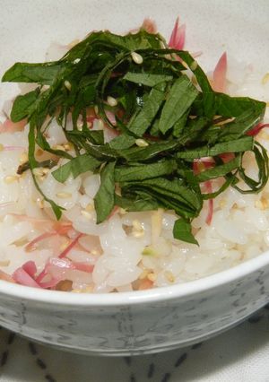 ほんのりピンクな茗荷ご飯-レシピのメイン写真