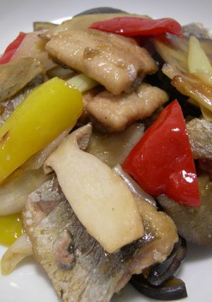 さんまと彩り野菜のポン酢しょうゆ炒め-レシピのメイン写真