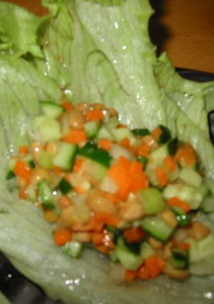 たっぷり野菜と納豆のレタス包みサラダ-レシピのメイン写真