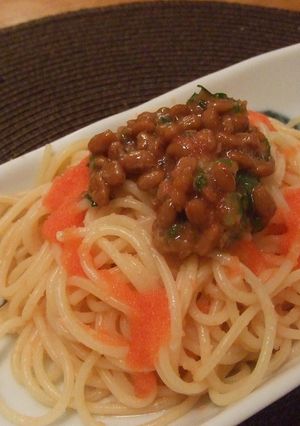 アメリカ♪やみつき？納豆たらこパスタ-レシピのメイン写真