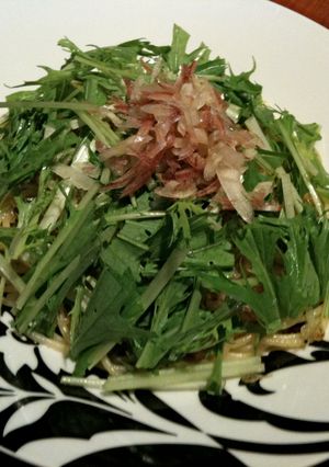 ちりめんじゃこと水菜のペペロンチーノ-レシピのメイン写真