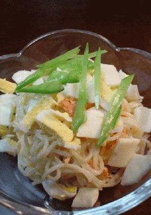 鮭フレークと鶉の卵のサラスパサラダ-レシピのメイン写真