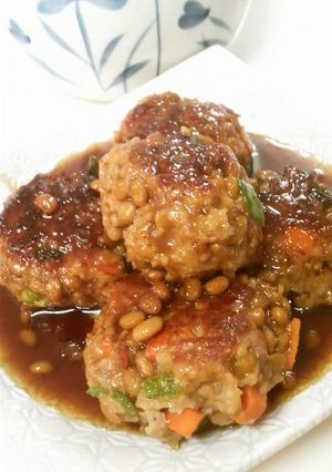 まったり濃厚☆和風納豆ハンバーグ-レシピのメイン写真