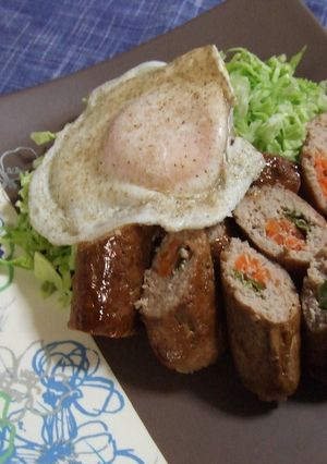 ひき肉の野菜ロール-レシピのメイン写真