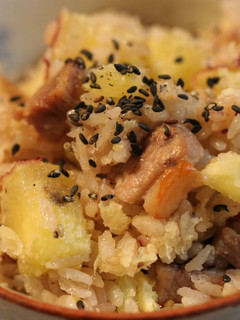 塩豚でサツマイモご飯-レシピのメイン写真