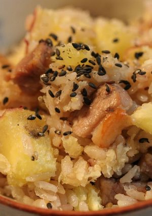 塩豚でサツマイモご飯-レシピのメイン写真