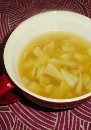 鍋の残り野菜で→白菜＆大根の簡単スープ-レシピのメイン写真