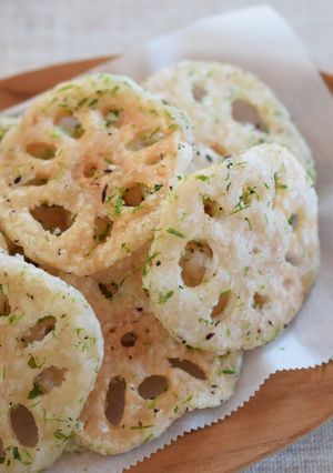 青海苔と赤しそのれんこんチップス-レシピのメイン写真