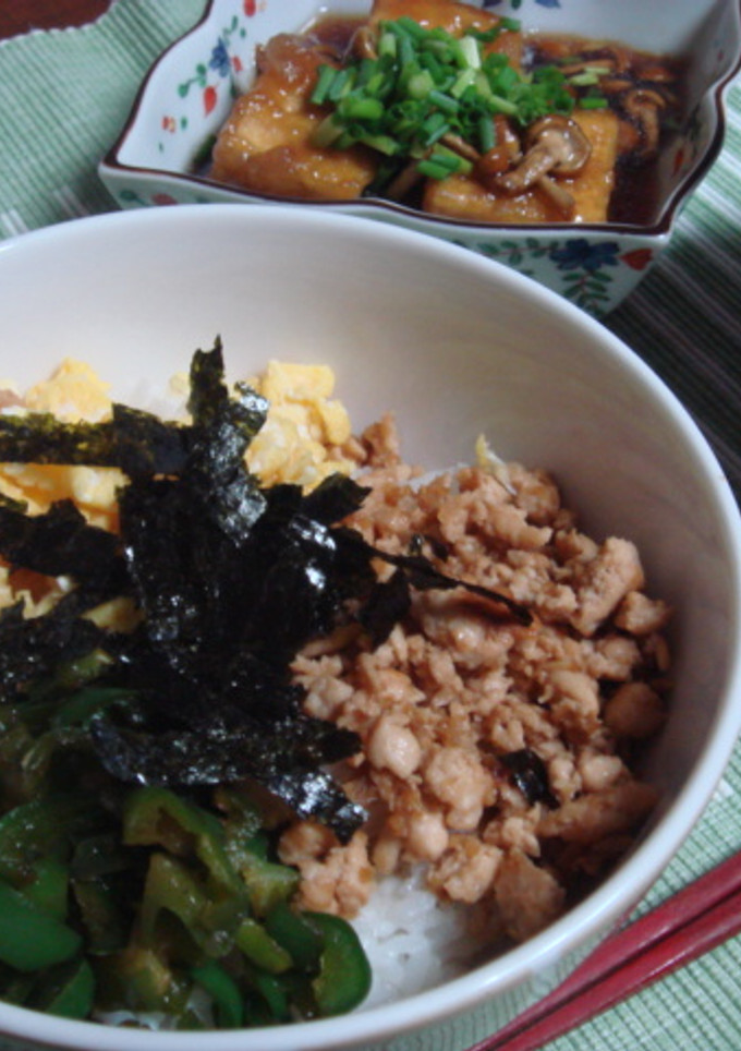我が家の定番　三色丼-レシピのメイン写真