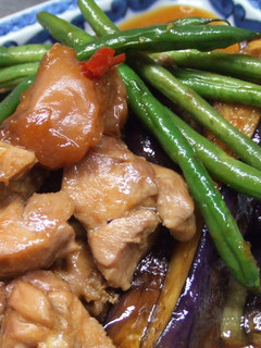 秋茄子と鶏肉の梅煮-レシピのメイン写真