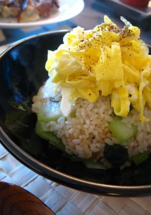 青梗菜のガーリックライス-レシピのメイン写真